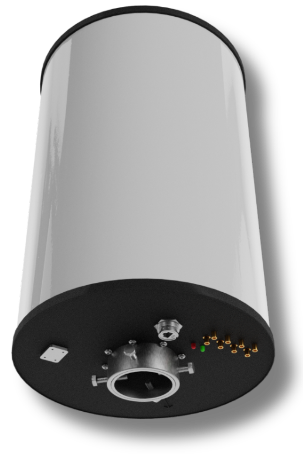 Apogee 360 cylindrical antenna, three-quarter view